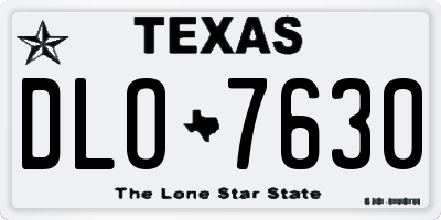TX license plate DLO7630