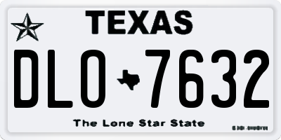 TX license plate DLO7632