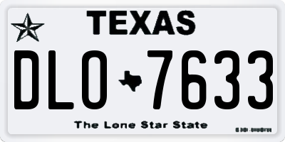 TX license plate DLO7633