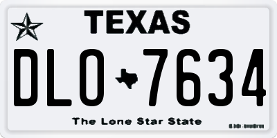 TX license plate DLO7634