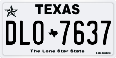 TX license plate DLO7637
