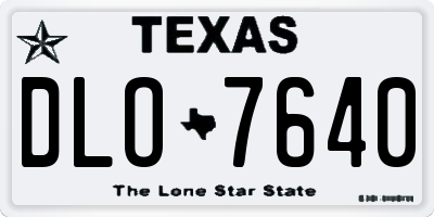 TX license plate DLO7640