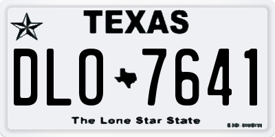 TX license plate DLO7641