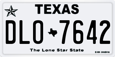 TX license plate DLO7642