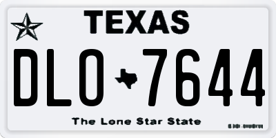 TX license plate DLO7644