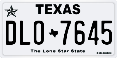 TX license plate DLO7645