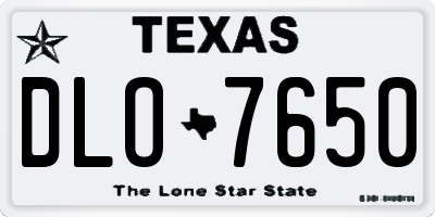 TX license plate DLO7650