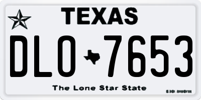 TX license plate DLO7653