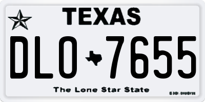 TX license plate DLO7655