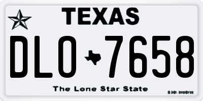 TX license plate DLO7658