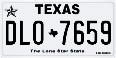 TX license plate DLO7659
