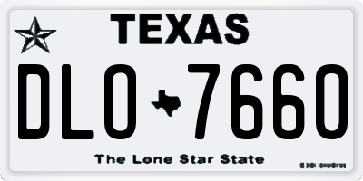 TX license plate DLO7660