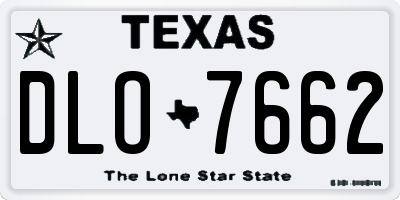 TX license plate DLO7662