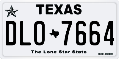 TX license plate DLO7664