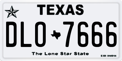 TX license plate DLO7666