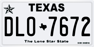 TX license plate DLO7672