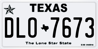 TX license plate DLO7673