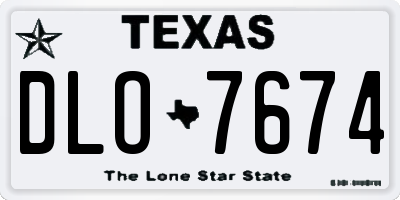 TX license plate DLO7674