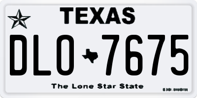 TX license plate DLO7675