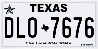 TX license plate DLO7676