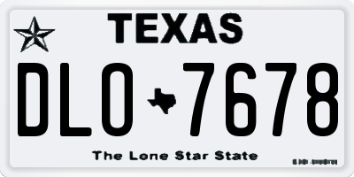 TX license plate DLO7678