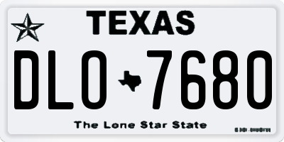 TX license plate DLO7680