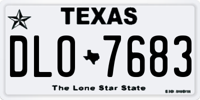 TX license plate DLO7683