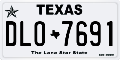 TX license plate DLO7691