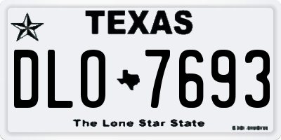 TX license plate DLO7693