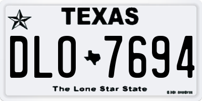 TX license plate DLO7694