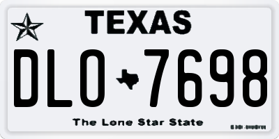 TX license plate DLO7698