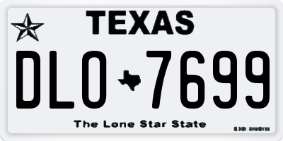 TX license plate DLO7699