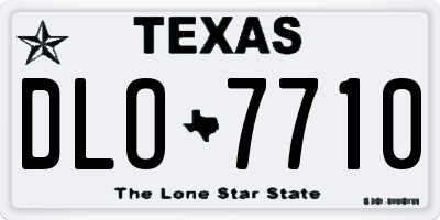 TX license plate DLO7710