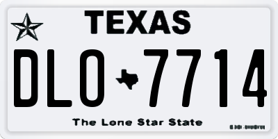 TX license plate DLO7714
