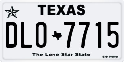 TX license plate DLO7715