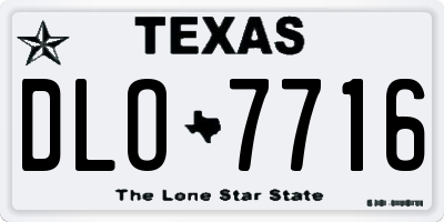 TX license plate DLO7716