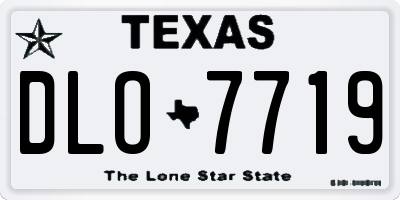 TX license plate DLO7719
