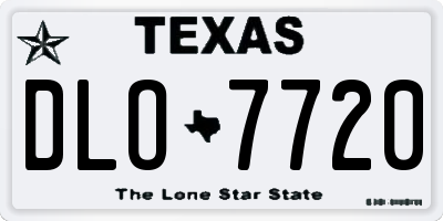 TX license plate DLO7720