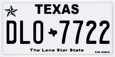 TX license plate DLO7722