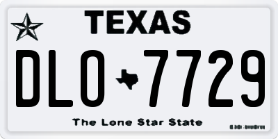 TX license plate DLO7729