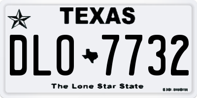 TX license plate DLO7732