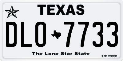 TX license plate DLO7733
