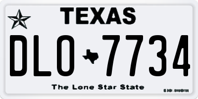 TX license plate DLO7734