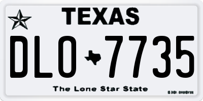 TX license plate DLO7735
