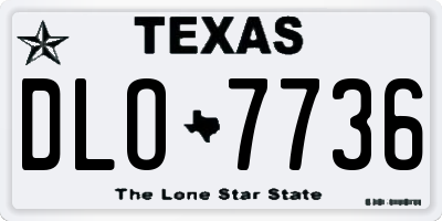 TX license plate DLO7736