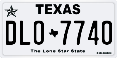 TX license plate DLO7740