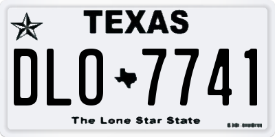 TX license plate DLO7741