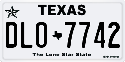 TX license plate DLO7742