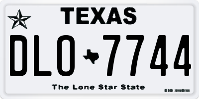 TX license plate DLO7744