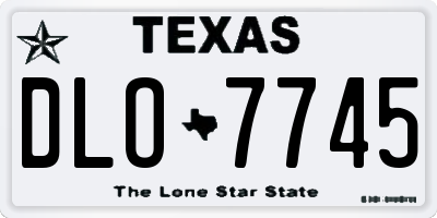TX license plate DLO7745